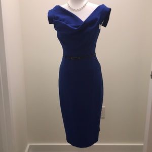 NWOT Royal Blue Black Halo “Jackie O” dress